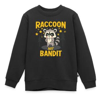 Waschbär Waschbär Baby Raccoon Not Bandit - Kinder Premium Organic Sweatshirt - Schwarz - Vorne - AI Model Kid Female (0cm)