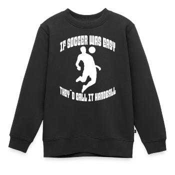 Fußballspieler Fußballmannschaft Fußballdesign - Kinder Premium Organic Sweatshirt - Schwarz - Vorne - AI Model Kid Female (0cm)