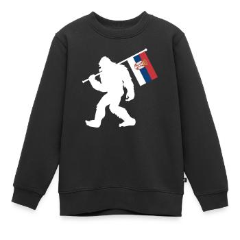 Serbien - Kinder Premium Organic Sweatshirt - Schwarz - Vorne - AI Model Kid Female (0cm)