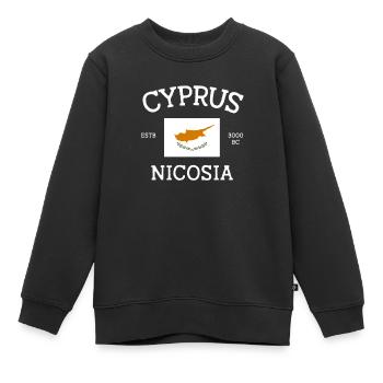 Zypern - Kinder Premium Organic Sweatshirt - Schwarz - Vorne - AI Model Kid Female (0cm)