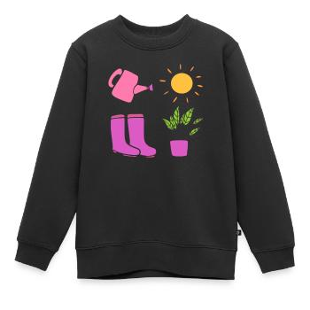 Botanisch Gärtner - Kinder Premium Organic Sweatshirt - Schwarz - Vorne - AI Model Kid Female (0cm)