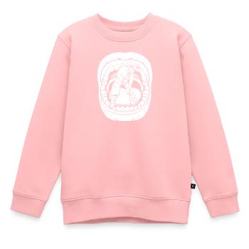 Dentiste Dentiste Bouche - Sweat Premium enfant bio - rose - Devant - AI Model Kid Female (0cm)