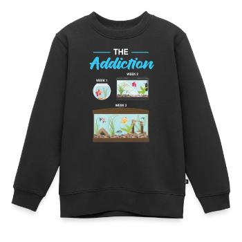 Aquarium - Sweat Premium enfant bio - noir - Devant - AI Model Kid Female (0cm)