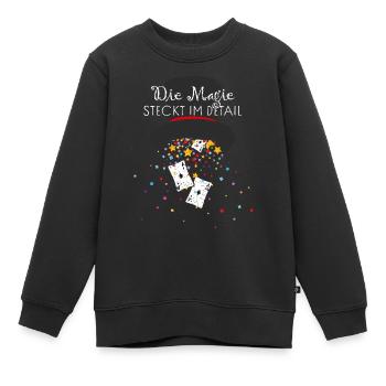 Magier Kartentricks Kartenmagie Kartenzauber Magie - Kinder Premium Organic Sweatshirt - Schwarz - Vorne - AI Model Kid Female (0cm)
