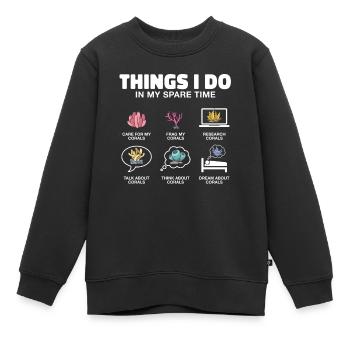 Aquarium - Sweat Premium enfant bio - noir - Devant - AI Model Kid Female (0cm)