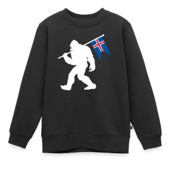 Bigfoot de l’île - Sweat Premium enfant bio - noir - Devant - AI Model Kid Female (0cm)