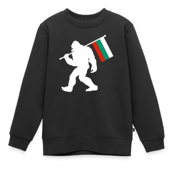 Bulgarie Bigfoot - Sweat Premium enfant bio - noir - Devant - AI Model Kid Female (0cm)