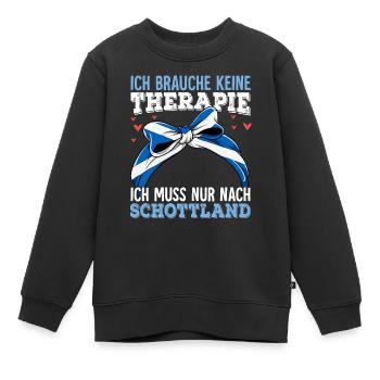 Schottland - Kinder Premium Organic Sweatshirt - Schwarz - Vorne - AI Model Kid Female (0cm)