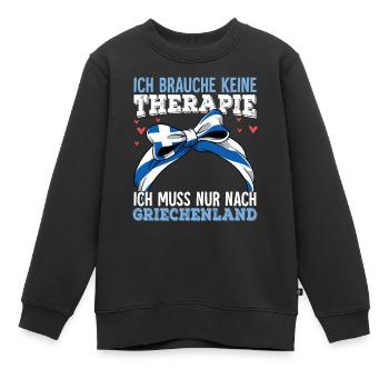 Griechenland - Kinder Premium Organic Sweatshirt - Schwarz - Vorne - AI Model Kid Female (0cm)