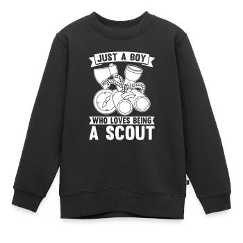 Pfadfinder - Kinder Premium Organic Sweatshirt - Schwarz - Vorne - AI Model Kid Female (0cm)