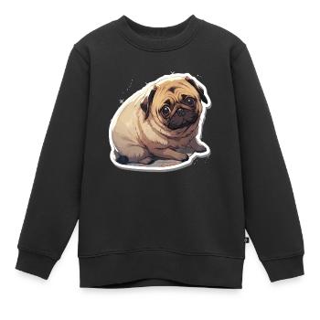 Carlin Carlin Chien Carlin Vivre Carlin Cadeaux - Sweat Premium enfant bio - noir - Devant - AI Model Kid Female (0cm)