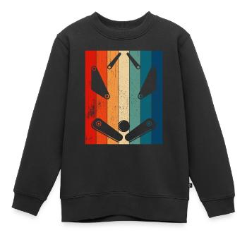 Pinball Maschine Flipper Maschine - Kinder Premium Organic Sweatshirt - Schwarz - Vorne - AI Model Kid Female (0cm)