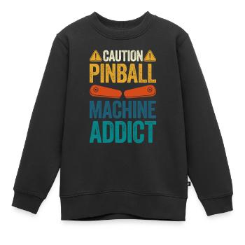 Pinball Maschine Flipper Maschine - Kinder Premium Organic Sweatshirt - Schwarz - Vorne - AI Model Kid Female (0cm)