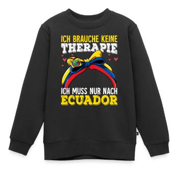 Ecuador - Kinder Premium Organic Sweatshirt - Schwarz - Vorne - AI Model Kid Female (0cm)