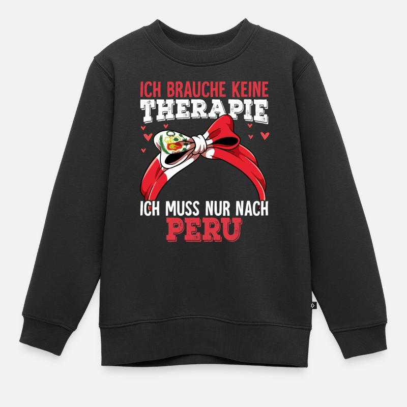 Peru - Kinder Premium Organic Sweatshirt - Schwarz