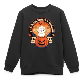 Baa-rilliantly Spooky - Halloween-magie Für - Kinder Premium Organic Sweatshirt - Schwarz - Vorne - AI Model Kid Female (0cm)