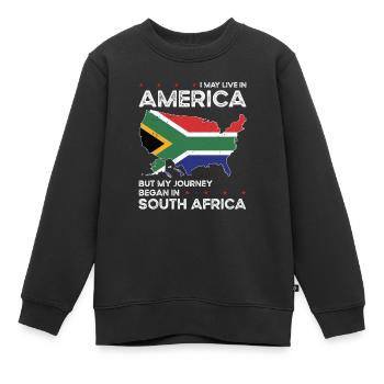 Patriote sud-africain américain États-Unis - Sweat Premium enfant bio - noir - Devant - AI Model Kid Female (0cm)