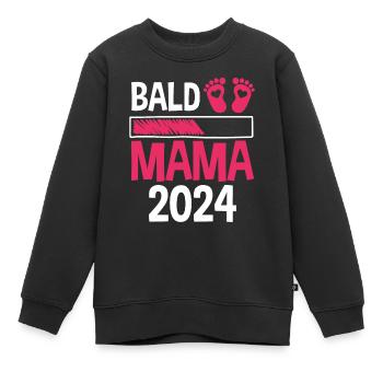 Werdende Mama 2024 - Kinder Premium Organic Sweatshirt - Schwarz - Vorne - AI Model Kid Female (0cm)