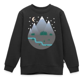 Geo Art - Kinder Premium Organic Sweatshirt - Schwarz - Vorne - AI Model Kid Female (0cm)