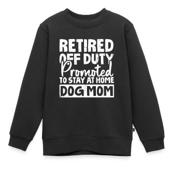 Pension de retraité - Sweat Premium enfant bio - noir - Devant - AI Model Kid Female (0cm)
