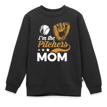 Baseball Baseball Mama - Kinder Premium Organic Sweatshirt - Schwarz - Vorne - AI Model Kid Female (0cm)