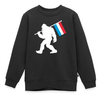 Bigfoot luxembourgeois - Sweat Premium enfant bio - noir - Devant - AI Model Kid Female (0cm)