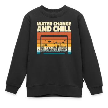 Aquarium - Sweat Premium enfant bio - noir - Devant - AI Model Kid Female (0cm)