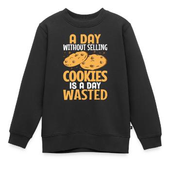 Pfadfinderkeks-Händler - Kinder Premium Organic Sweatshirt - Schwarz - Vorne - AI Model Kid Female (0cm)