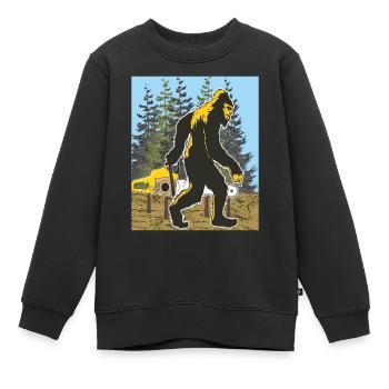 TRONÇONNEUSE BIGFOOT - Sweat Premium enfant bio - noir - Devant - AI Model Kid Female (0cm)