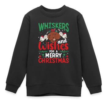 Schnurrhaare Und Wünsche - Kinder Premium Organic Sweatshirt - Schwarz - Vorne - AI Model Kid Female (0cm)