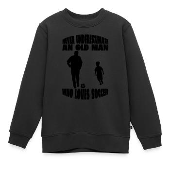 Fußballdesign Fußballspieler Fußballmannschaft - Kinder Premium Organic Sweatshirt - Schwarz - Vorne - AI Model Kid Female (0cm)
