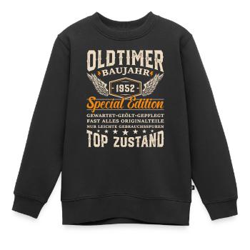 Vintage Oldtimer Baujahr 1952 - Kinder Premium Organic Sweatshirt - Schwarz - Vorne - AI Model Kid Female (0cm)