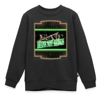 geek happy sayings animaux refuge pour animaux - Sweat Premium enfant bio - noir - Devant - AI Model Kid Female (0cm)