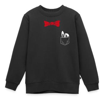 Costume Substitut Sorcier Illusionniste Magicien - Sweat Premium enfant bio - noir - Devant - AI Model Kid Female (0cm)