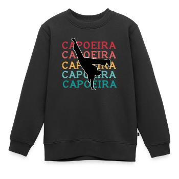 Capoeira Retro - Kinder Premium Organic Sweatshirt - Schwarz - Vorne - AI Model Kid Female (0cm)