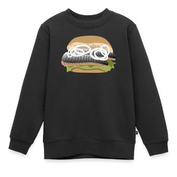 Fischbrötchen Fanatiker - Das ultimative Geschenk - Kinder Premium Organic Sweatshirt - Schwarz - Vorne - AI Model Kid Female (0cm)