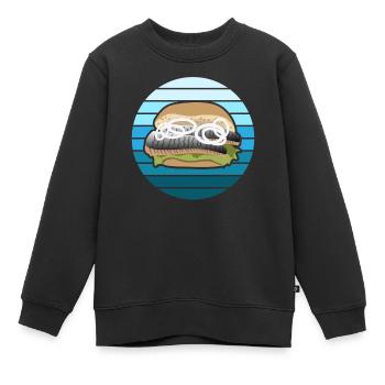 Fischbrötchen Fanatiker - Das ultimative Geschenk - Kinder Premium Organic Sweatshirt - Schwarz - Vorne - AI Model Kid Female (0cm)