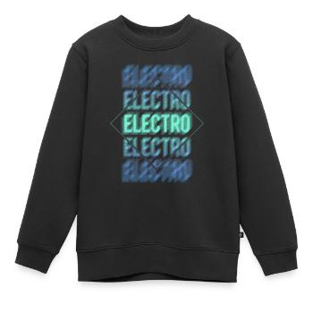 Electro Techno Trance Rave Party Festival - Kinder Premium Organic Sweatshirt - Schwarz - Vorne - AI Model Kid Female (0cm)