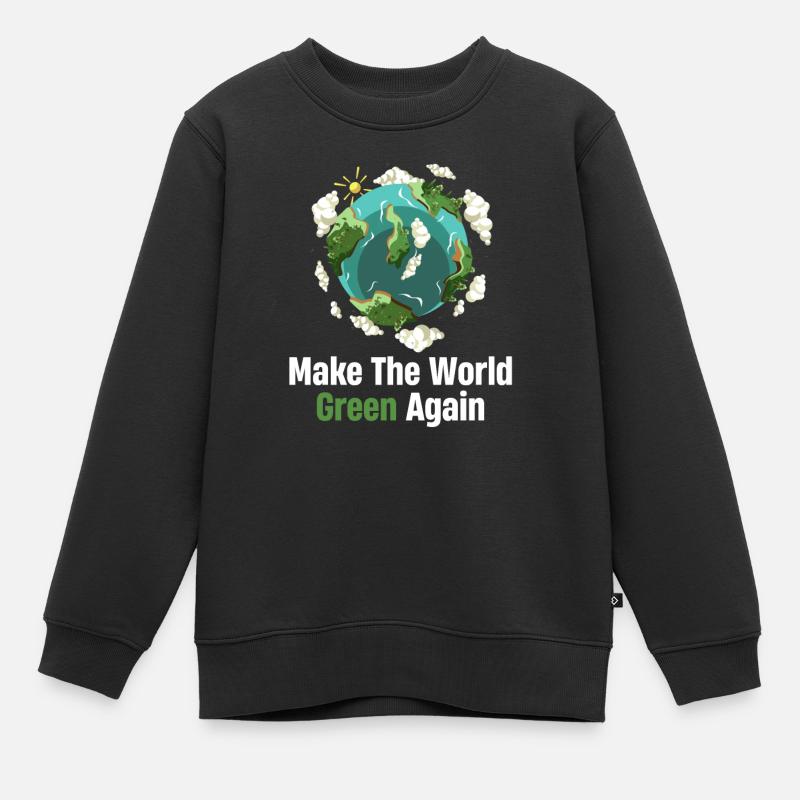 Make The World Great Again Protéger le changement climatique - Sweat Premium enfant bio - noir