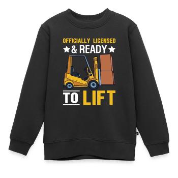 Forklift Driver Forklift Driver - Kids Premium Organic Sweatshirt - black - Front - AI Model Kid Female (0cm)