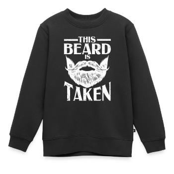 Dieser Bart ist genommen lustig Valentinstag - Kinder Premium Organic Sweatshirt - Schwarz - Vorne - AI Model Kid Female (0cm)