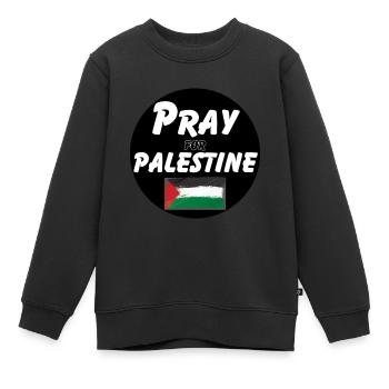 Priez pour les Palestiniens | Priez pour la Palestine - Sweat Premium enfant bio - noir - Devant - AI Model Kid Female (0cm)