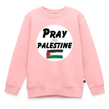 Beten Sie für die Palästinenser | Beten Sie für Palästina - Kinder Premium Organic Sweatshirt - Rosa - Vorne - AI Model Kid Female (0cm)