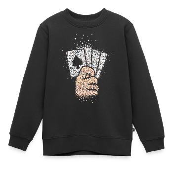 Tours de cartes Illusionniste Carte Magique Jeu de cartes - Sweat Premium enfant bio - noir - Devant - AI Model Kid Female (0cm)