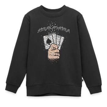 Abracadabra Card Tricks Illusionniste Carte Magique - Sweat Premium enfant bio - noir - Devant - AI Model Kid Female (0cm)