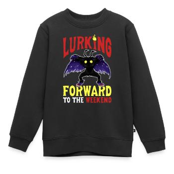 Mothman Crypttide Cryptozoology - Kids Premium Organic Sweatshirt - black - Front - AI Model Kid Female (0cm)