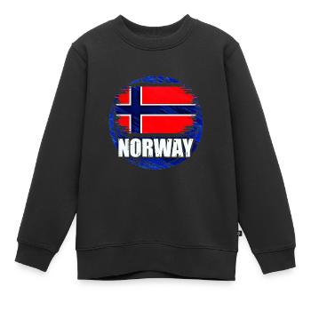 Norwegen - Kinder Premium Organic Sweatshirt - Schwarz - Vorne - AI Model Kid Female (0cm)