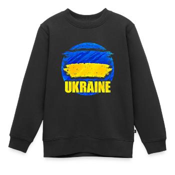 Ukraine - Kinder Premium Organic Sweatshirt - Schwarz - Vorne - AI Model Kid Female (0cm)