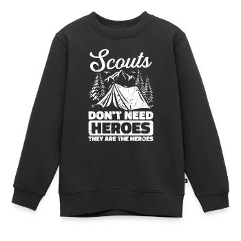 Pfadfinder - Kinder Premium Organic Sweatshirt - Schwarz - Vorne - AI Model Kid Female (0cm)