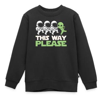 Colonisation de l’espace - Sweat Premium enfant bio - noir - Devant - AI Model Kid Female (0cm)